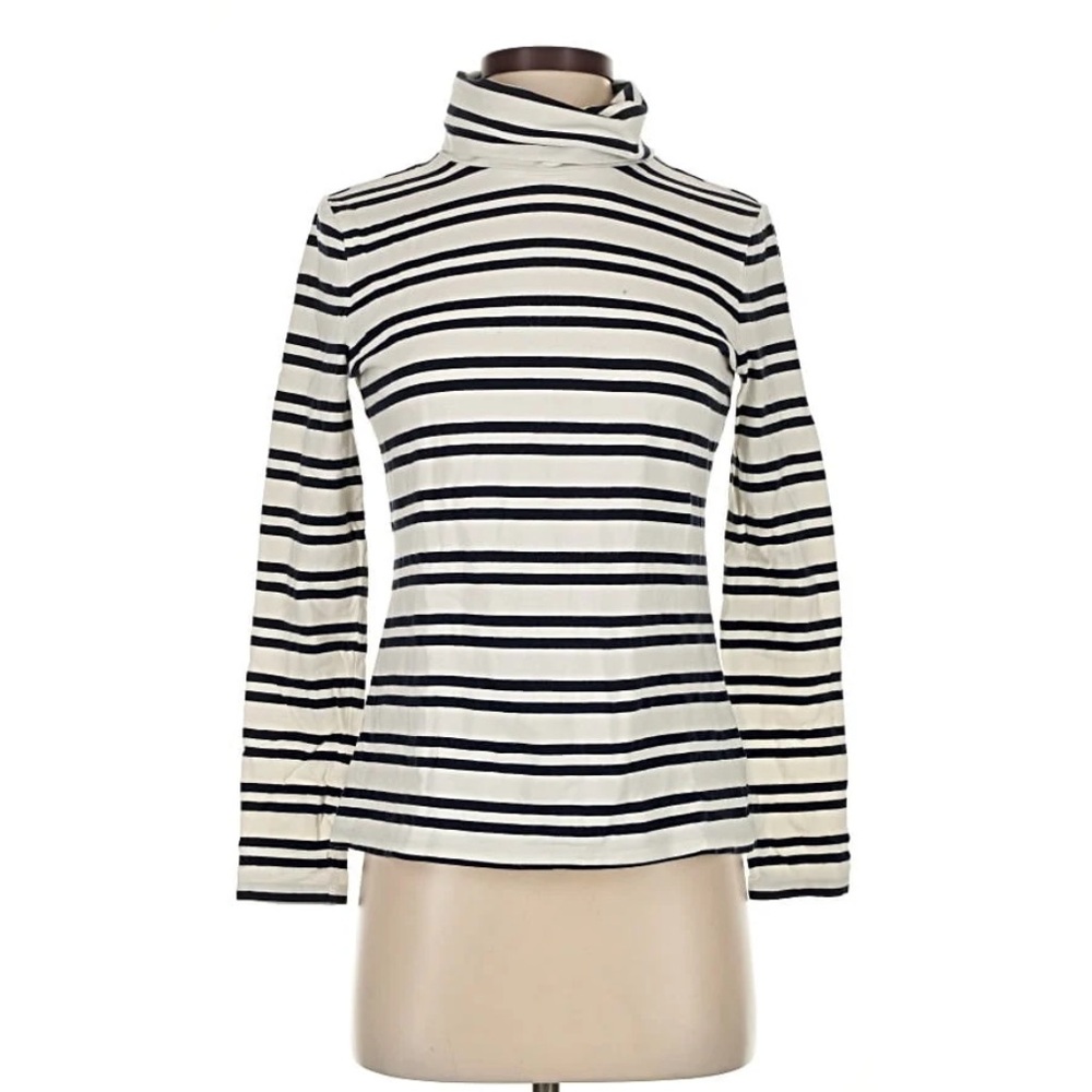 Talbots Striped Long Sleeve Turtleneck Top Size S